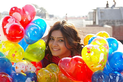 Actress Samantha with Colorful Balloons 