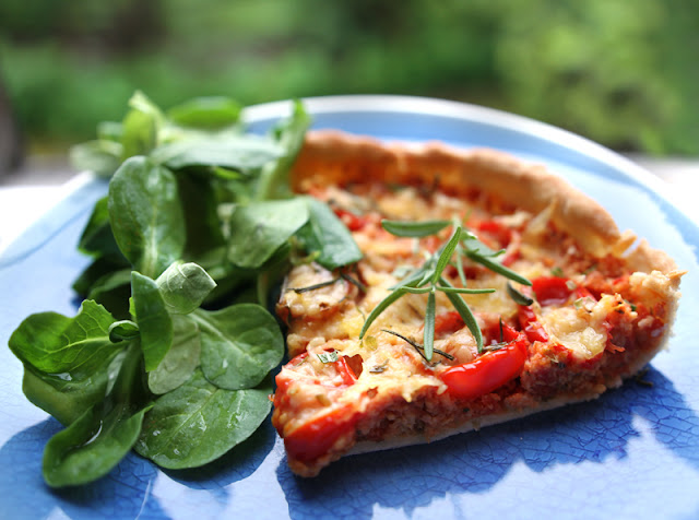 Oppskrift Pizzapai Soyakjøttdeig Kjøttfri Pai Pizza Enkel Vegetar Vegan Middag