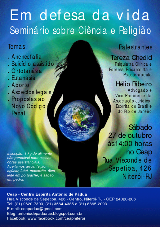 CARTAZ EVENTO FAVOR DA VIDA NITERÓI