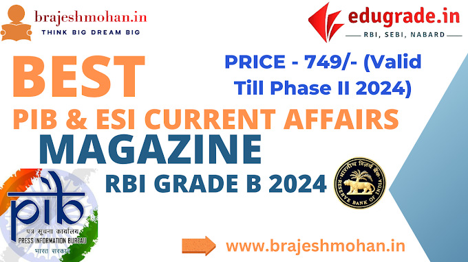 Yearly PIB Summary & ESI Current Affairs Subscription - RBI Grade B 2024