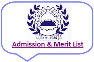 Barjora College Merit List