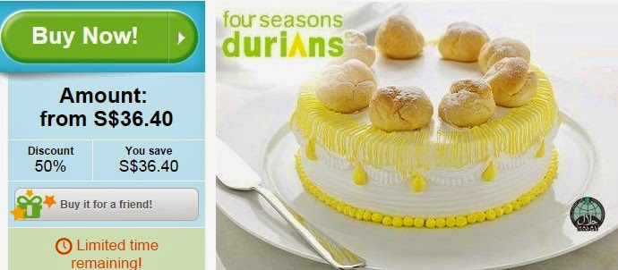 Mao Shan Wang Durian Cake at Four Seasons Durians, discount, groupon singapore