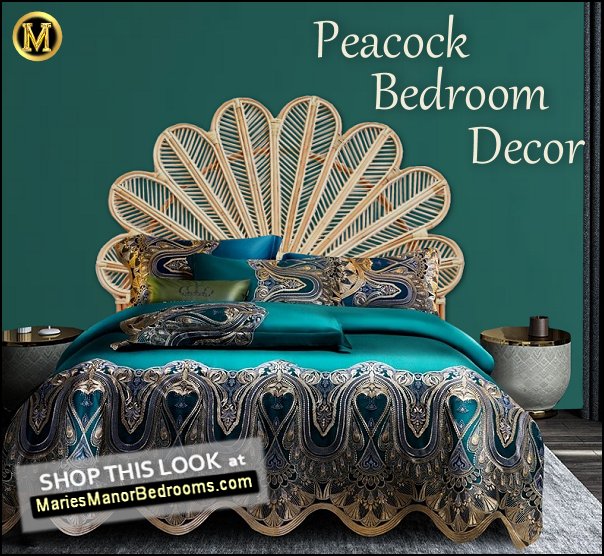 Peacock Shape rattan headboard peacock themed peacock bedding peacock aesthetic