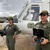 Dos mujeres de la Policía Nacional, supervisan desde el cielo riohachero, la seguridad de la ciudad