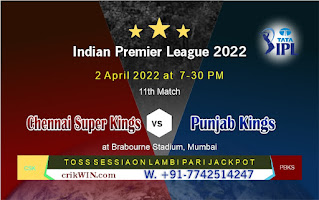 IPL2022 PBKS vs CSK 11th Match Prediction Who will win Today Astrology