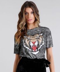 Blusa feminina com estampa criativa