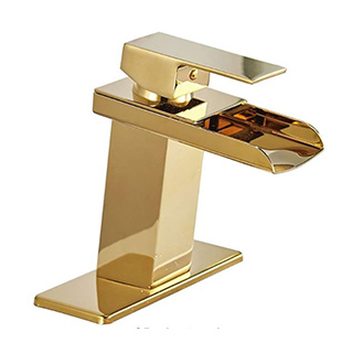Gold Bathroom Faucet Single Handle Restroom with Pop Up...