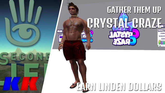 Earn Linden Dollars With CRYSTAL CRAZE, It Wants My IP - Second Life (Metaverse / Play To Earn)