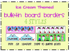 ice cream bulletin board borders 