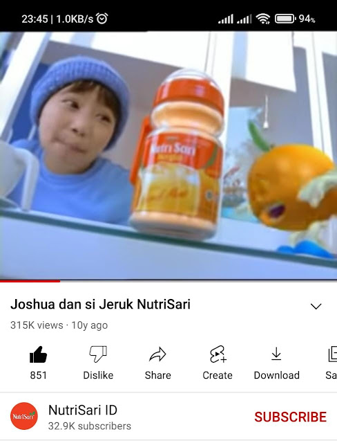 Iklan Nutrisari Jeruk Minum Jeruk