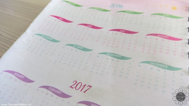 2016 Belle De Jour Power Planner: 2016 and 2017 Calendar Page Picture (Review at http://www.TheGracefulMist.com/