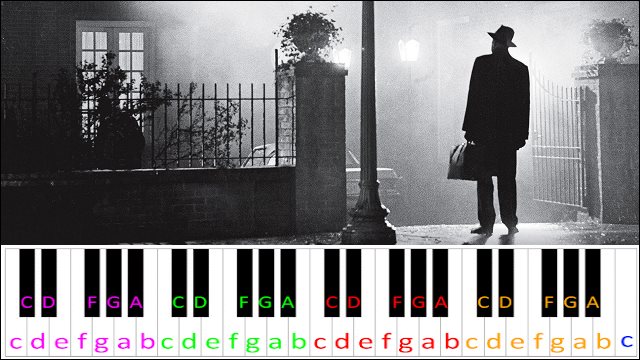 The Exorcist Theme Piano / Keyboard Easy Letter Notes for Beginners