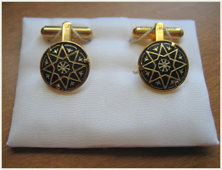 damascene cuff links, damasquinado de oro cuff links, serendipity handamde