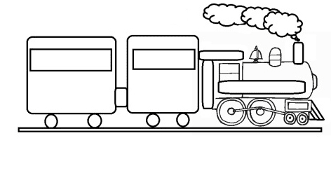  Gambar  Mewarnai Kereta Api Sederhana Untuk Anak PAUD dan TK