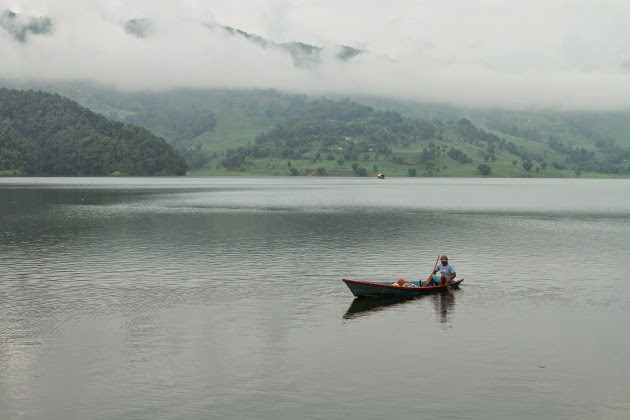 Fishing at Begnas Tal, near Pokhara, Nepal