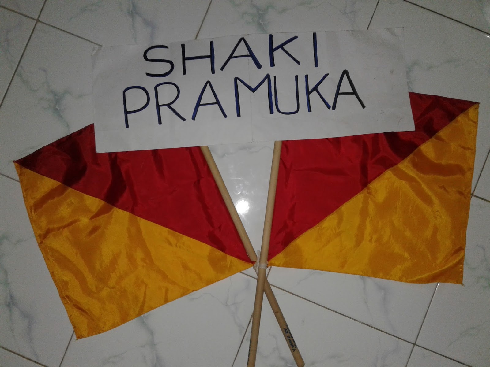 Jual Bendera Semapur dan Tongkat Semaphore  Shaki Pramuka