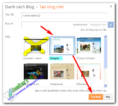 Tạo một trang HTML trống từ Blogger template
