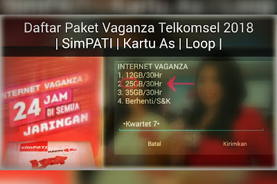 Cara Mengaktifkan Paket Vaganza 25GB Telkomsel