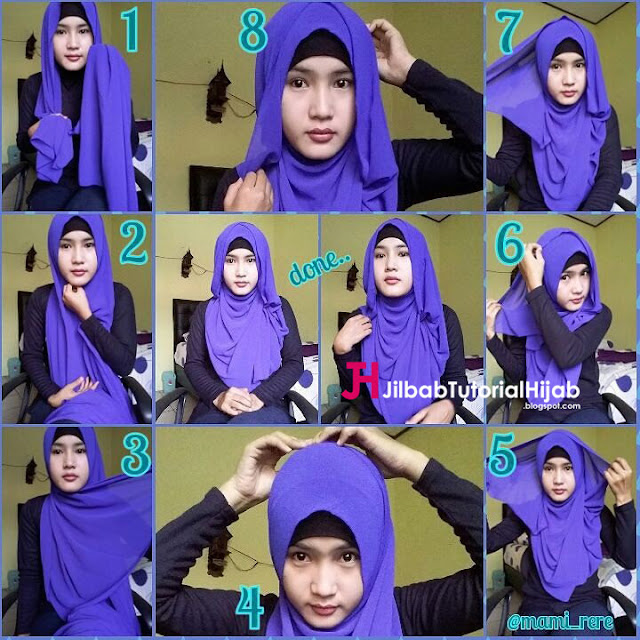 Tutorial Model Hijab Modern Menutupi Bagian Dada sederhana