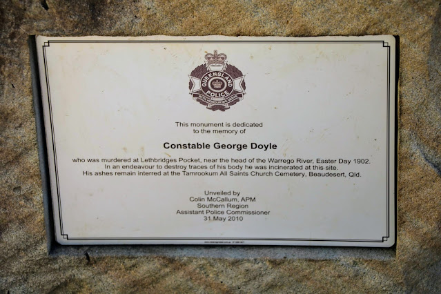 Plaque on monument for Sargeant Doyle