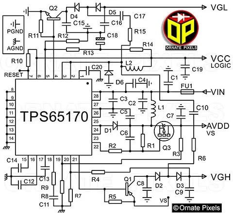 TPS65170 IC Circuit Diagram, TPS65170 Schematic Circuit Diagram,