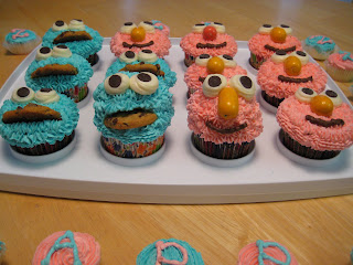 Monster Truck Birthday Party Ideas on Treats By Christi  Elmo   Cookie Monster   2nd Birthday Party Cupcakes