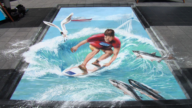 Street painting on canvas | Interesting Creative Designs