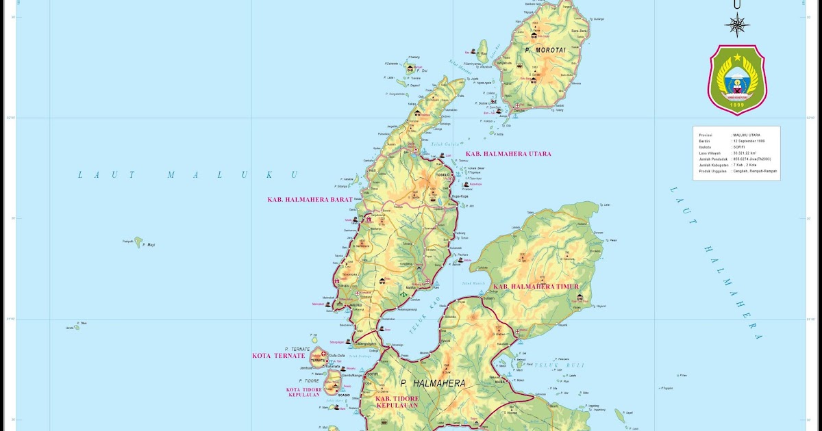 Peta Provinsi Maluku Utara (Malut)