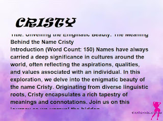 meaning of the name "CRISTY"