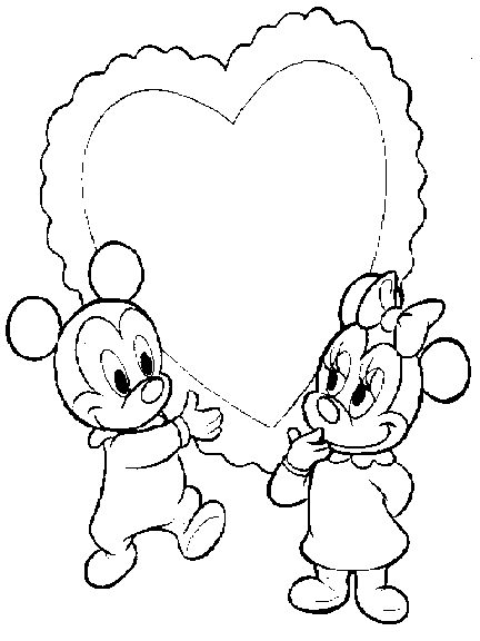  Minnie Mouse Valentine Coloring Pages   6