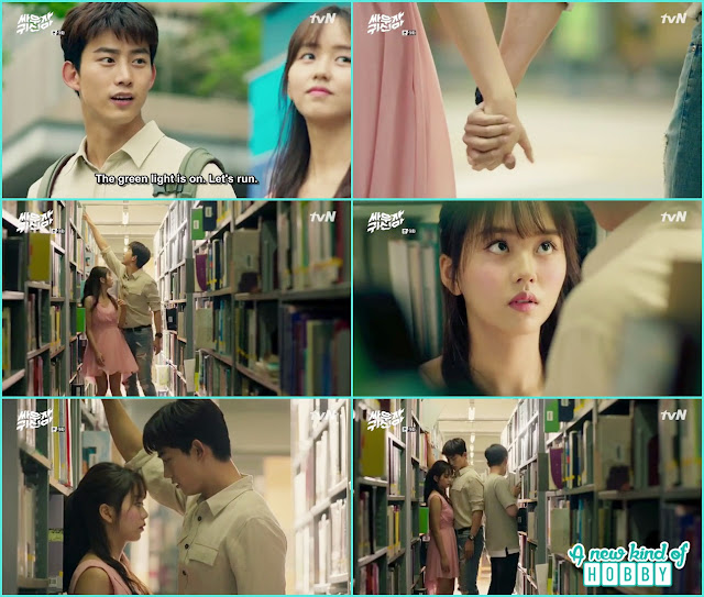 Bong pal and hyun ji at library - Let's Fight Ghost - Episode 9 Review - Korean Drama 2016