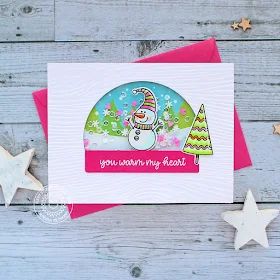 Sunny Studio Stamps: Feeling Frosty Sweet Treats Gift Bag Dies Christmas Themed Shaker Card by Vanessa Menhorn