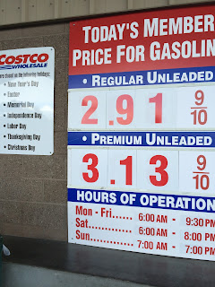 Costco gas for Feb. 28, 2015 at Redwood City, CA