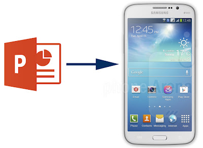 powerpoint to galaxy mega 5.8