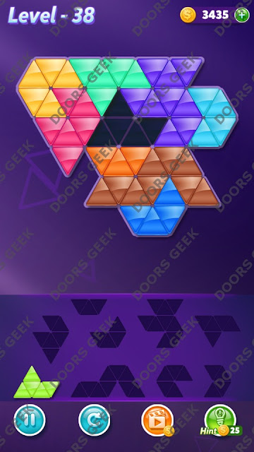 Block! Triangle Puzzle Proficient Level 38 Solution, Cheats, Walkthrough for Android, iPhone, iPad and iPod