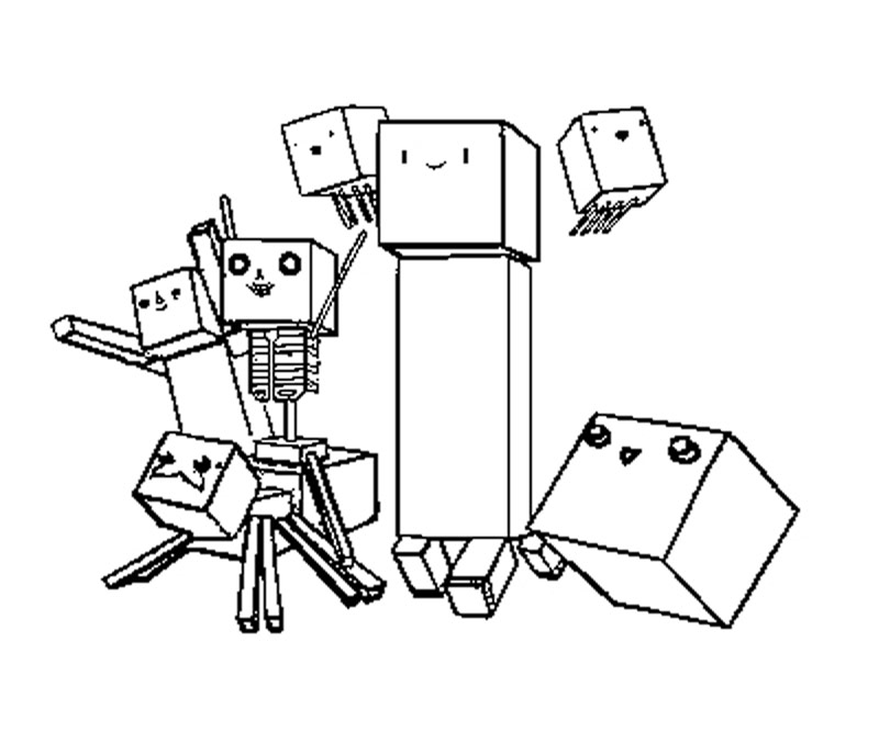 Printable Minecraft 4 Coloring Page title=