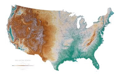 Map United States Elevation ... Raven Maps United States on map usa elevation ...