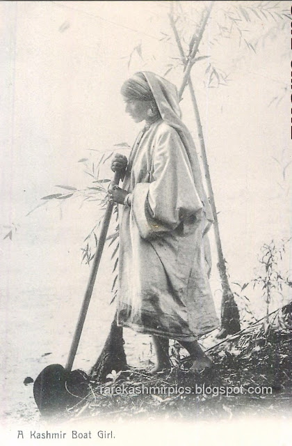 Kashmiri boat girl 1860s-70s.