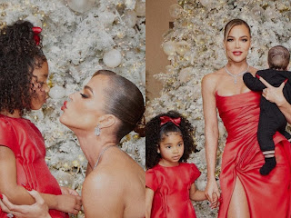 Khloe Kardashian Shares her Son's First Christmas Photo with herself and daughter True Thompson, 4 Photo