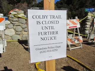 Colby Trail closed