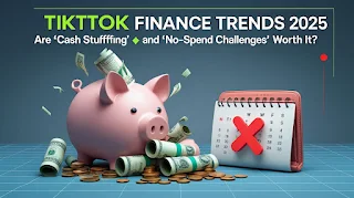 "Young person organizing dollar bills into labeled envelopes as part of a TikTok cash stuffing budgeting trend in 2025."
