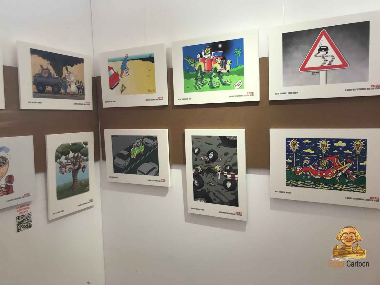 Photos from Inauguration of the International Exhibition of Humor in Italy