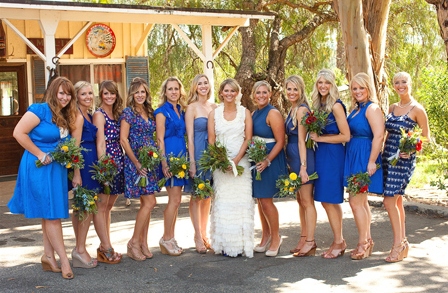 blue bridesmaid dress