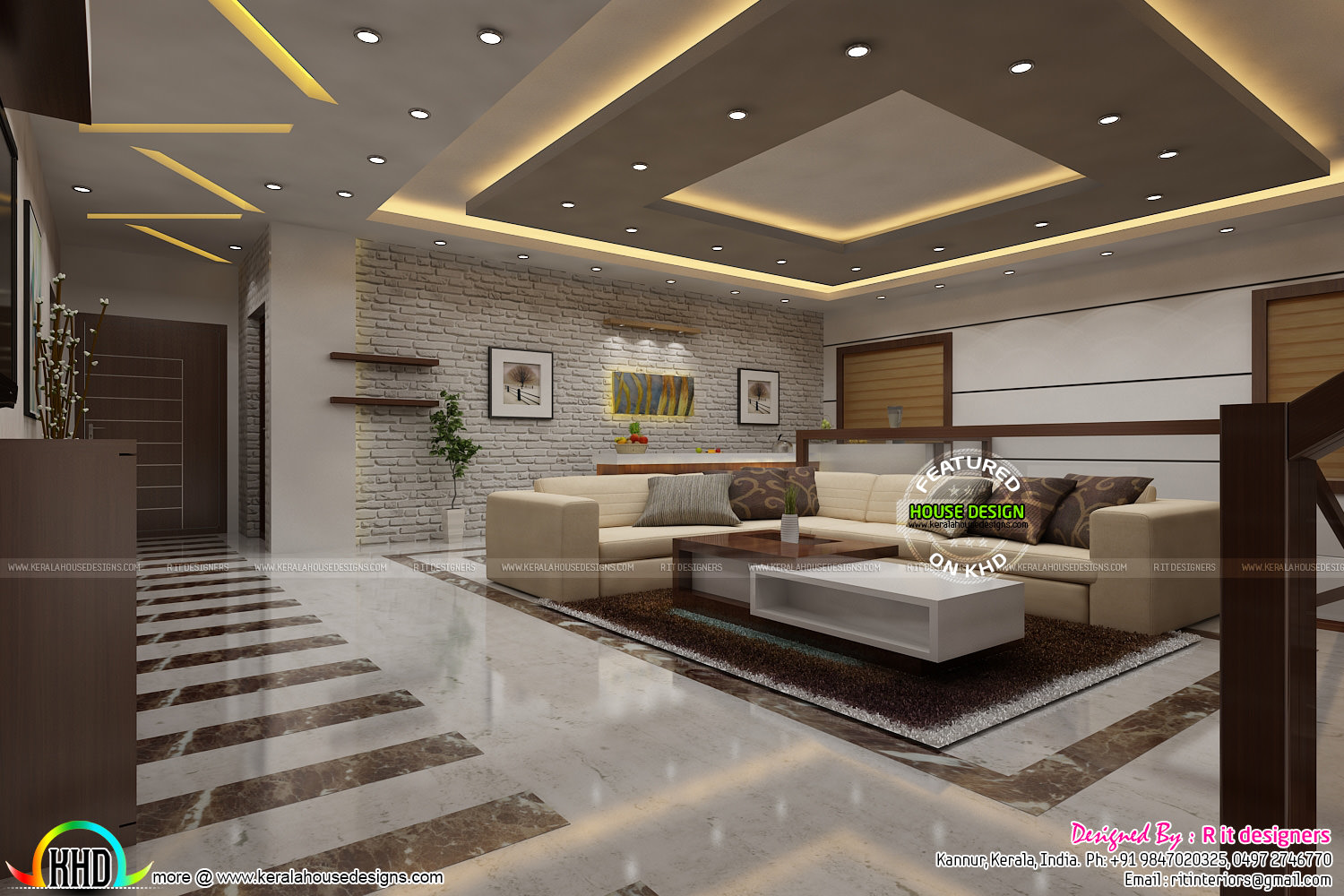 Most modern  Kerala  living room interior  Kerala  home  