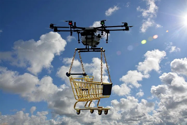 drones delivering packages