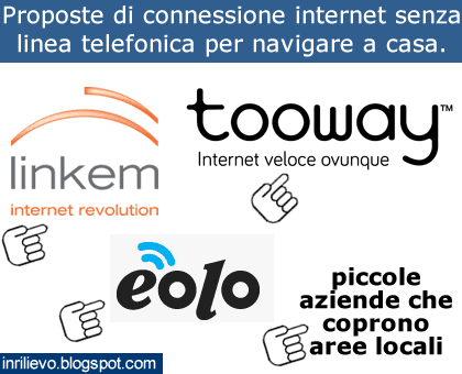 internet senza linea telefonica