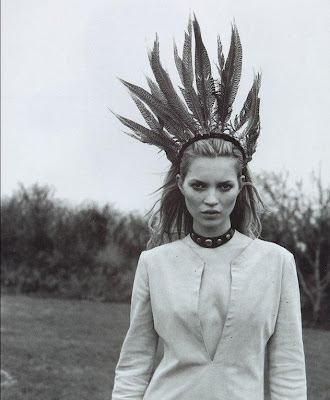 Kate Moss by Juergen Teller in Vogue Italy May 1996