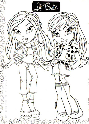 Bratz Coloring Sheets on Bratz Coloring Pages  Lil Bratz Coloring