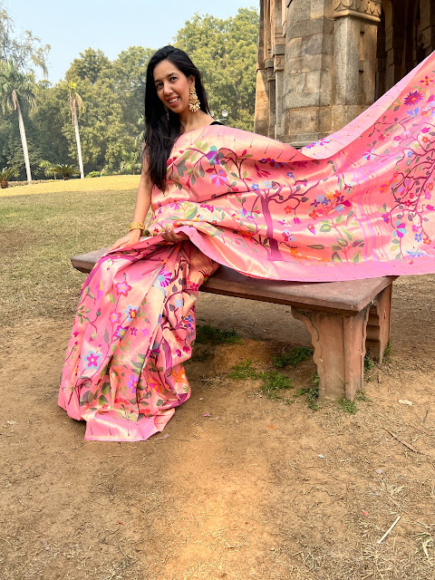 jamdani paithani saree