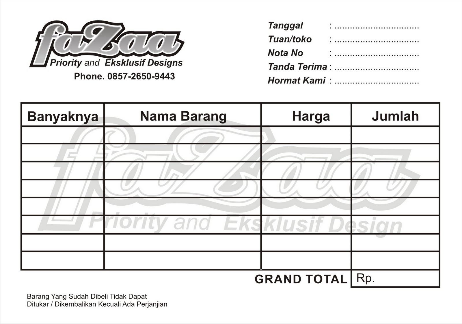 Desain Logo : Fazaa Fahion